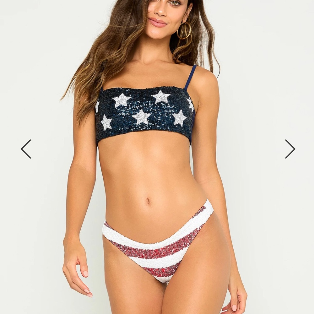 Beach Bunny Jacklyn Sequins Skimpy Bikini Bottoms